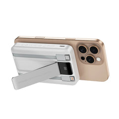 WIWU Power Bank Duke 10000mAh 22,5W con Cables USB-C y Lightning Integrados, Blanco