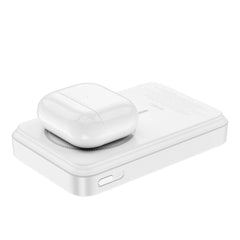 WIWU Power Bank Duke 10000mAh 22,5W con Cables USB-C y Lightning Integrados, Blanco