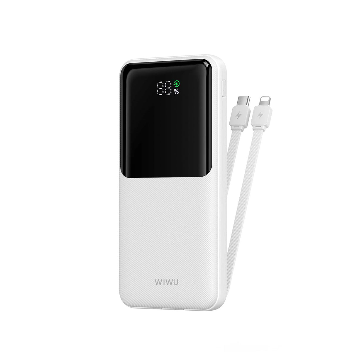 WIWU Power Bank Essen 10000mAh 22,5W con Cables Integrados, Blanco