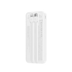 WIWU Power Bank Essen 10000mAh 22,5W con Cables Integrados, Blanco