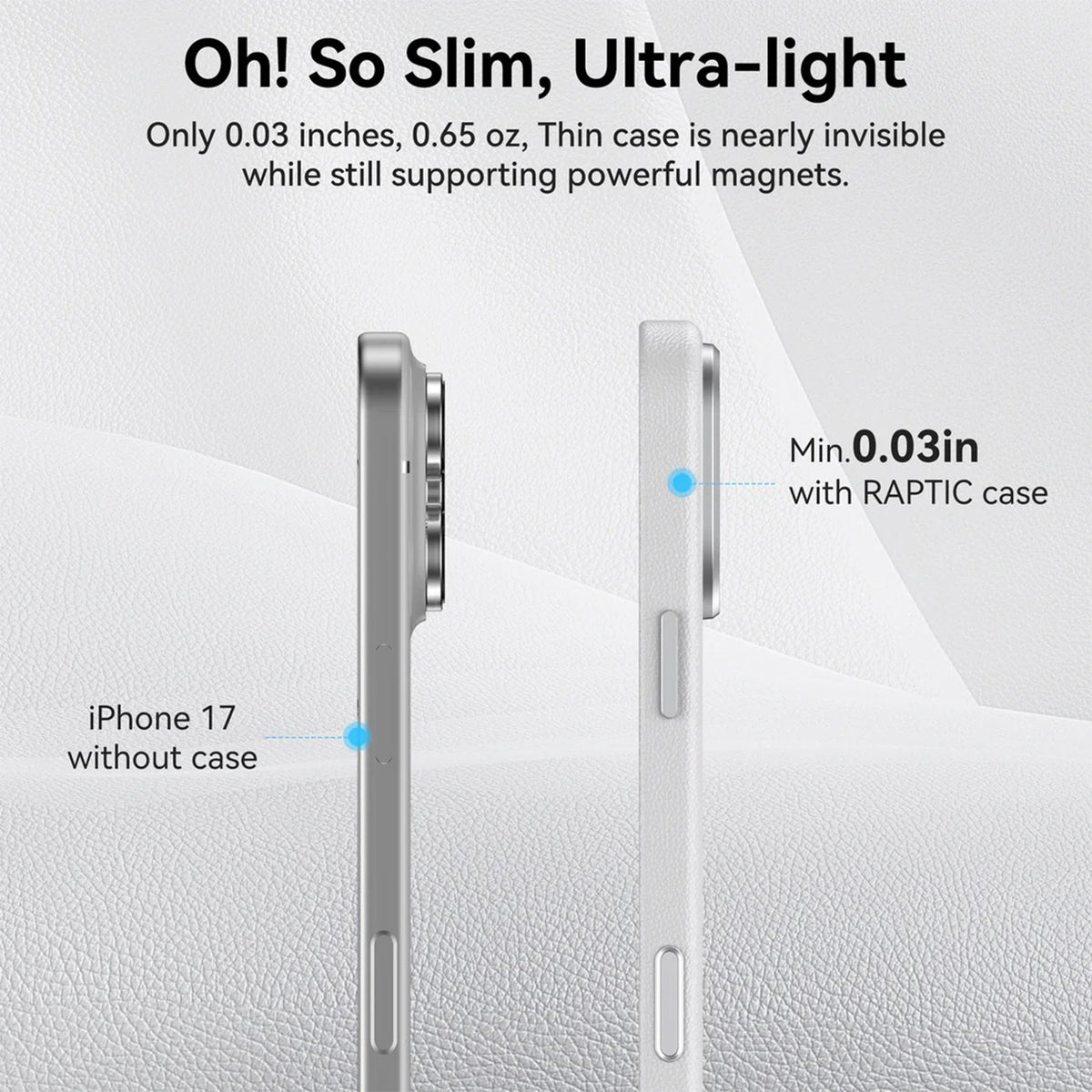 RAPTIC Funda Urban Nano para iPhone 17 Pro/18 Pro Compatible con MagSafe, Blanca