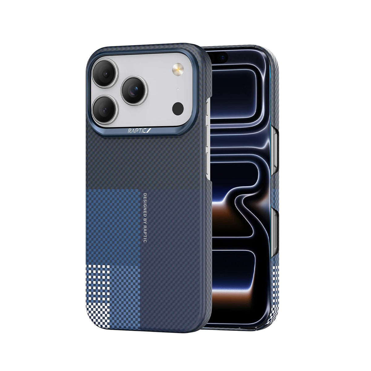 RAPTIC Funda Skin Transform de Fibra de Aramida para iPhone 17 Pro Max/18 Pro Max Compatible con MagSafe, Ocean