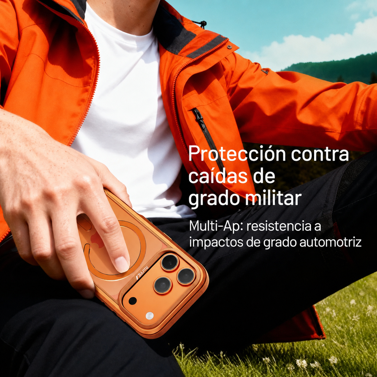 RAPTIC Funda Shield Classic para iPhone 17 Pro Max/18 Pro Max Compatible con MagSafe, Naranja