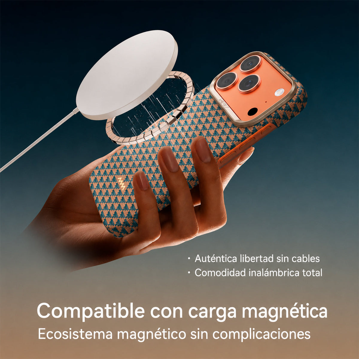 RAPTIC Funda Skin-Origin de Fibra de Aramida para iPhone 17 Pro/18 Pro Compatible con MagSafe, Destiny