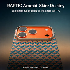 RAPTIC Funda Skin-Origin de Fibra de Aramida para iPhone 17 Pro Compatible con MagSafe, Destiny