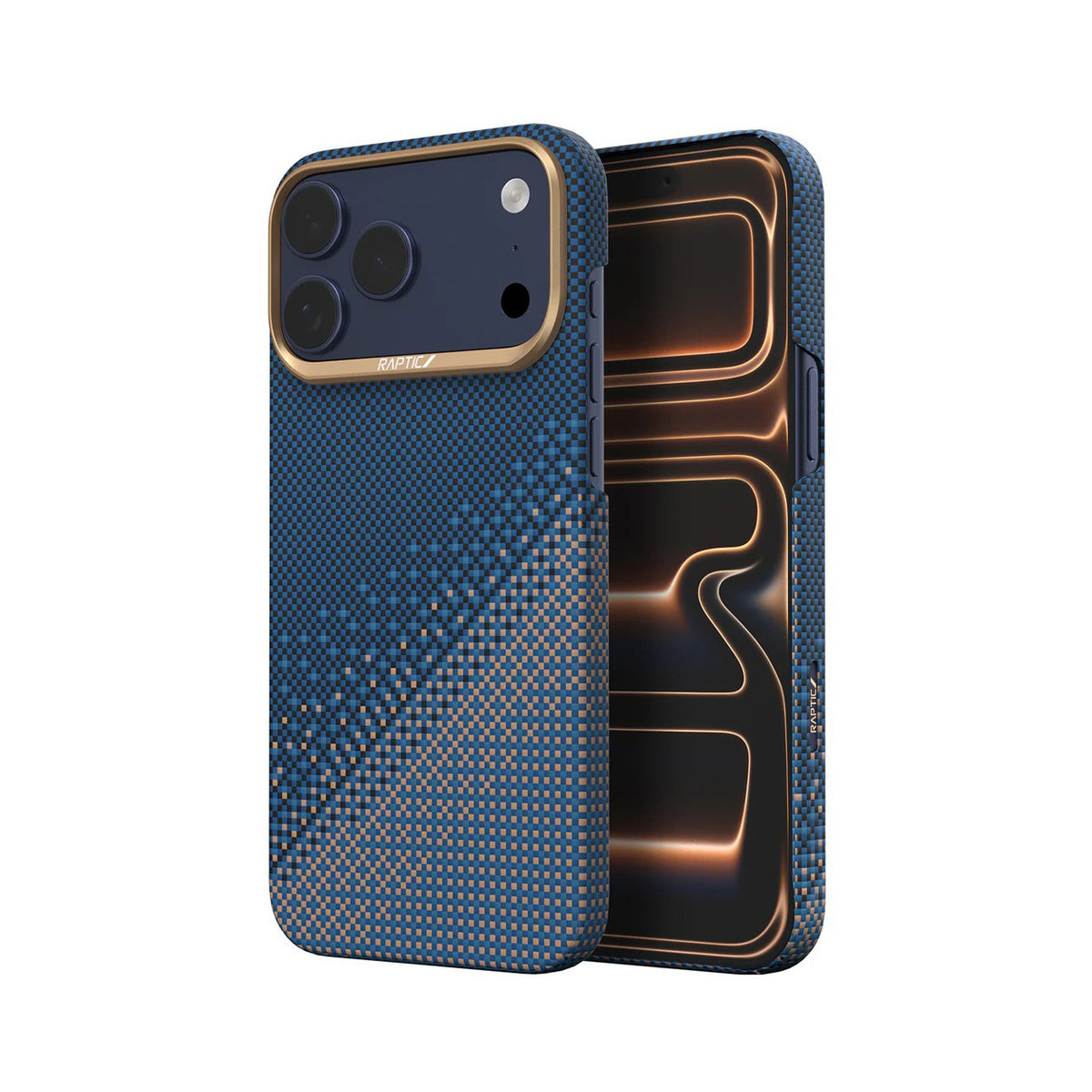 RAPTIC Funda Skin de Fibra de Aramida para iPhone 17 Pro/18 Pro Compatible con MagSafe, Serenity Emerald