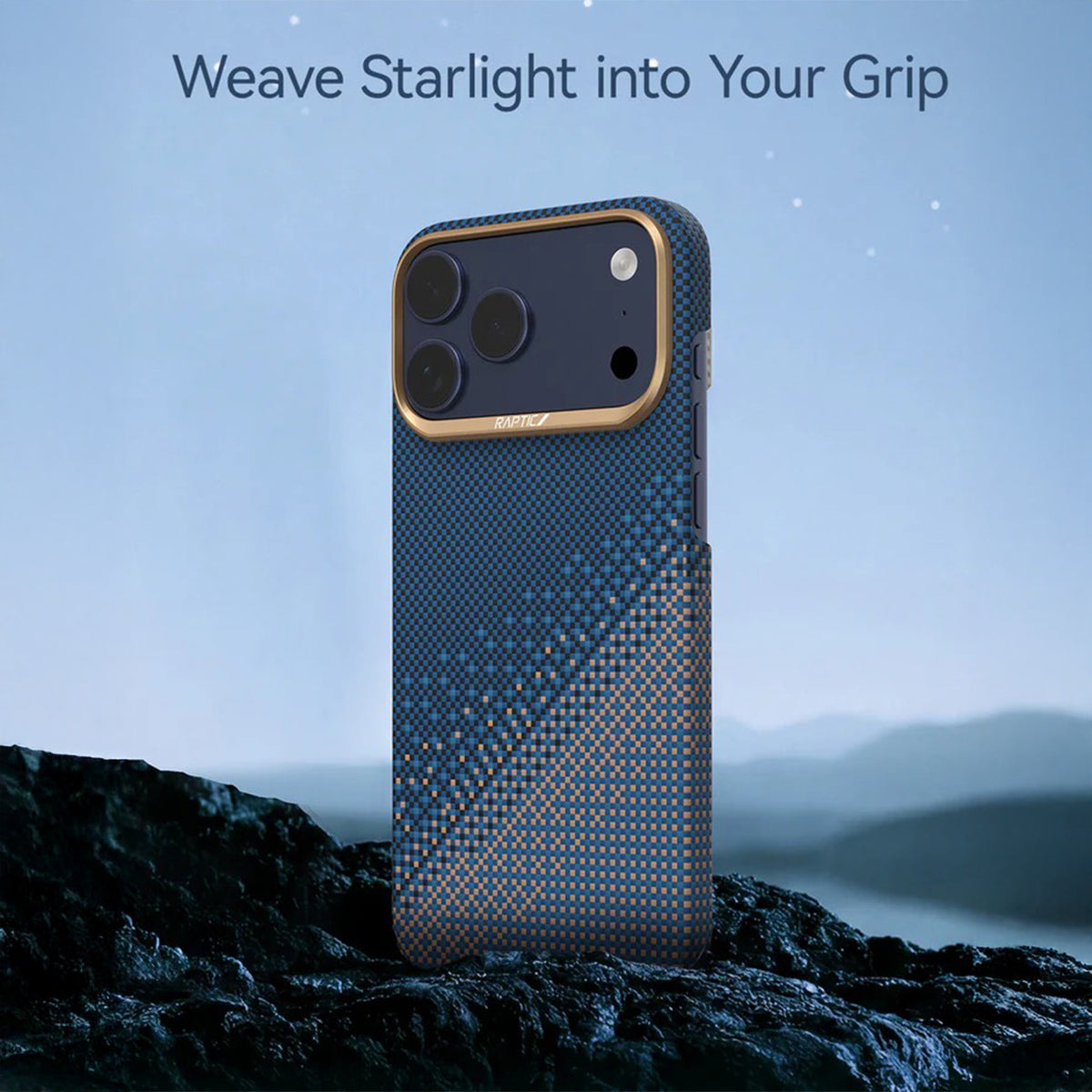 RAPTIC Funda Skin de Fibra de Aramida para iPhone 17 Pro Max/18 Pro Max Compatible con MagSafe, Serenity Emerald