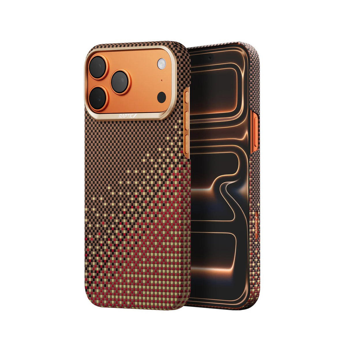 RAPTIC Case for iPhone 17 Pro Max - Aramid Fiber Skin Serenity Amber, Protection and Precise Fit