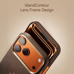 RAPTIC Funda Skin de Fibra de Aramida para iPhone 17 Pro Compatible con MagSafe, Serenity Amber