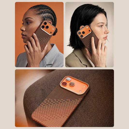 RAPTIC Case for iPhone 17 Pro Max - Aramid Fiber Skin Serenity Amber, Protection and Precise Fit