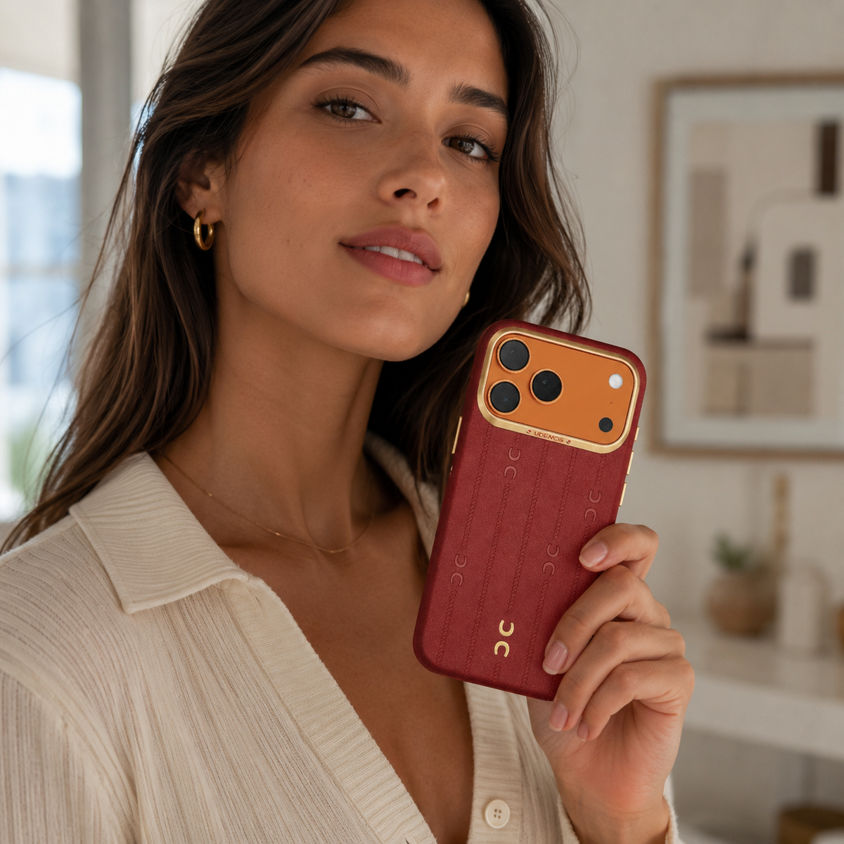 UDEMOS iPhone 17 Pro Case - Compatible with MagSafe Wind Red, Protective and Precise Fit