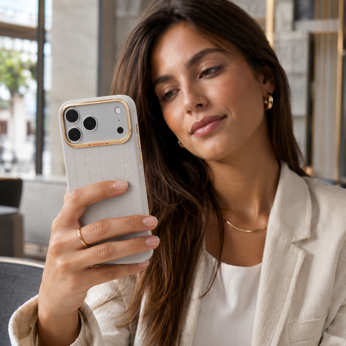 UDEMOS iPhone 17 Pro Max Case - Compatible with MagSafe Wind White, Protective and Precise Fit