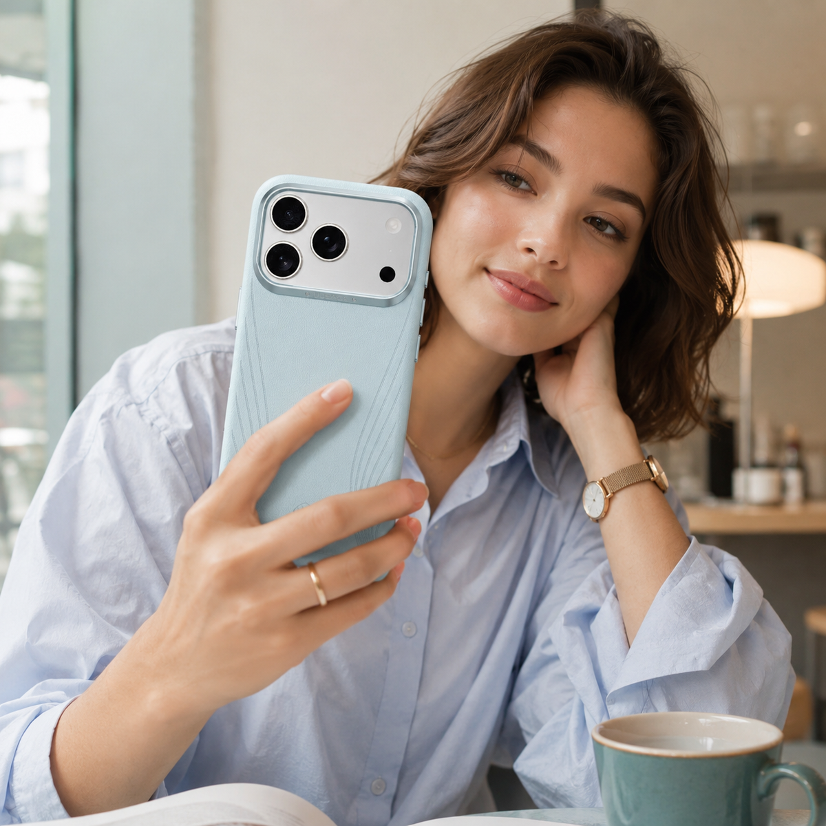 UDEMOS iPhone 17 Pro Max Case - Compatible with MagSafe Freedom Blue, Protection and Precise Fit