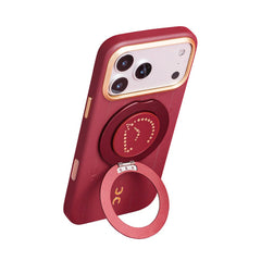 UDEMOS Soporte Anilla Magnética – Ring Stand FreeFlow Wind Rojo, Compatible con MagSafe y Uso Cómodo