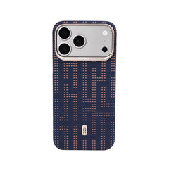 RAPTIC Funda Skin de Fibra de Aramida para iPhone 17 Pro Max Compatible con MagSafe, Grid Wisdom