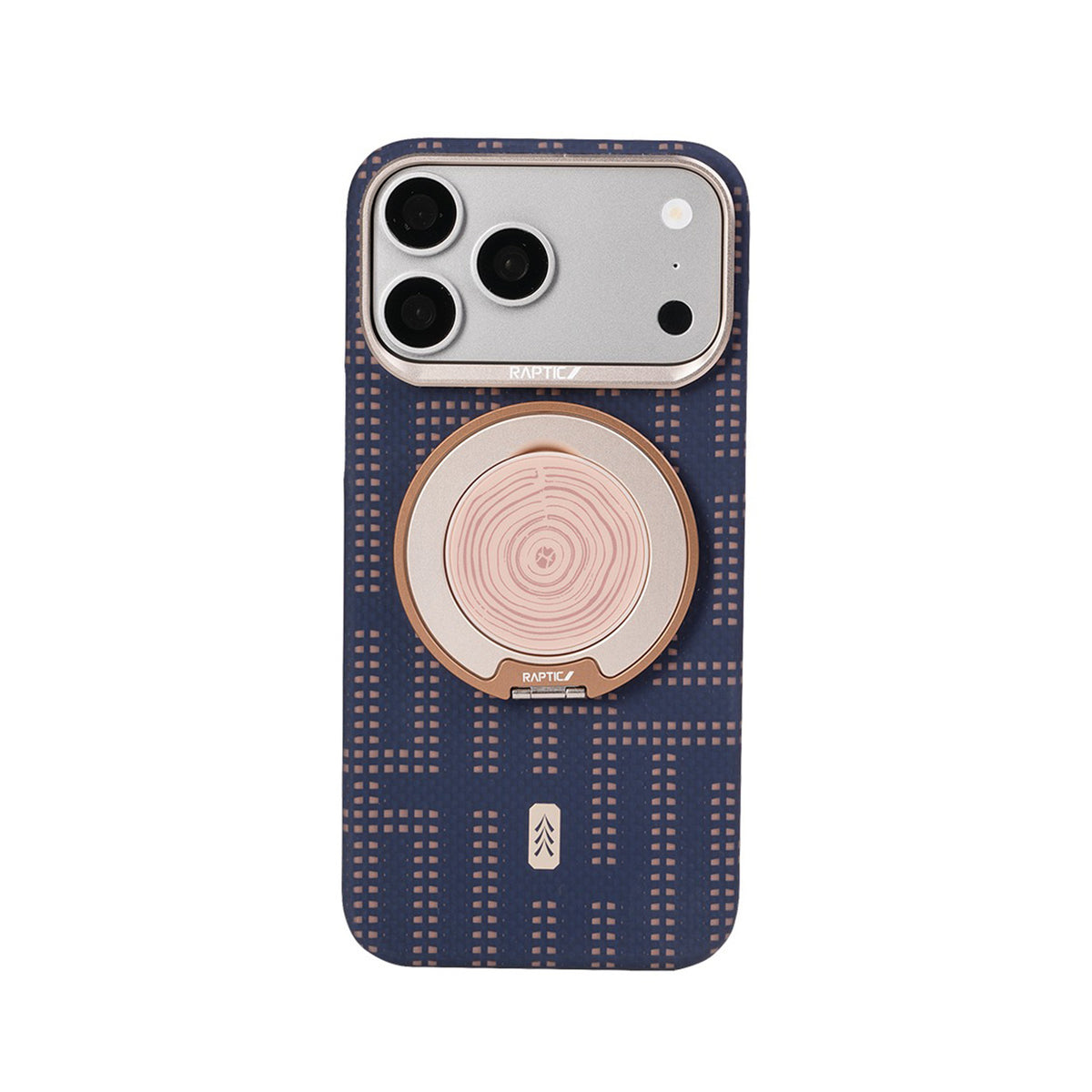RAPTIC Funda Skin de Fibra de Aramida para iPhone 17 Pro/18 Pro Compatible con MagSafe, Grid Wisdom