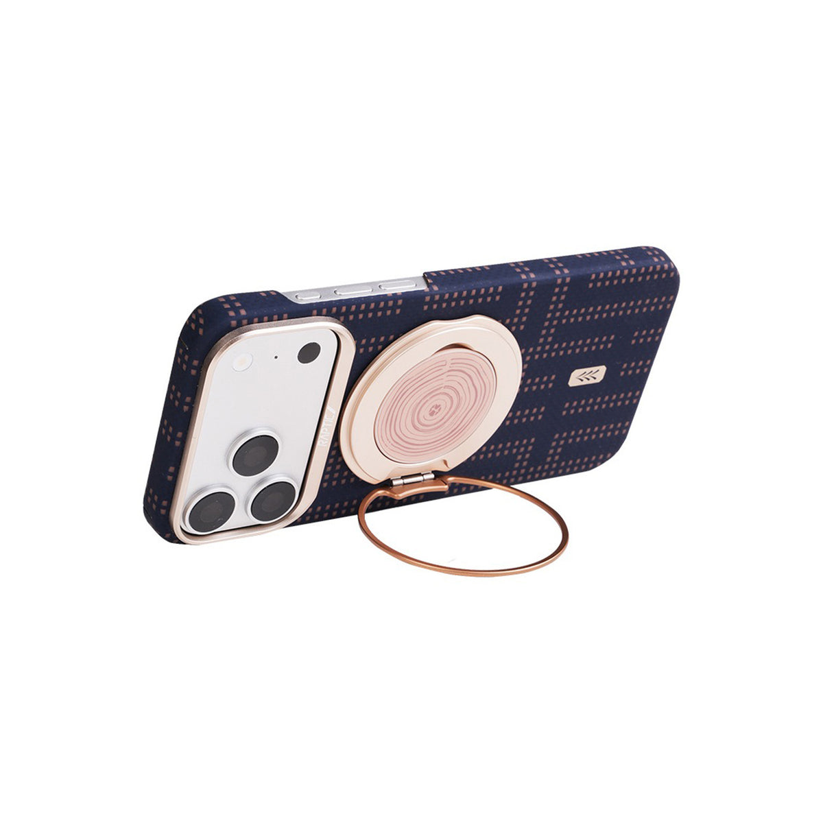 RAPTIC Funda Skin de Fibra de Aramida para iPhone 17 Pro Max/18 Pro Max Compatible con MagSafe, Grid Wisdom