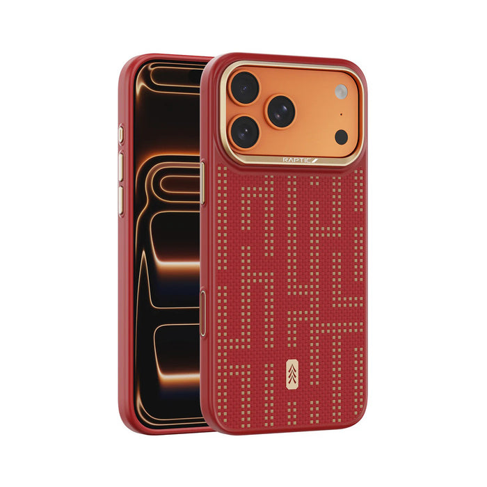 RAPTIC Case for iPhone 17 Pro Max - Aramid Fiber Skin Grid Glory Cover, Protection and Precise Fit