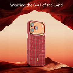 RAPTIC Funda Skin de Fibra de Aramida para iPhone 17 Pro Max Compatible con MagSafe, Grid Glory