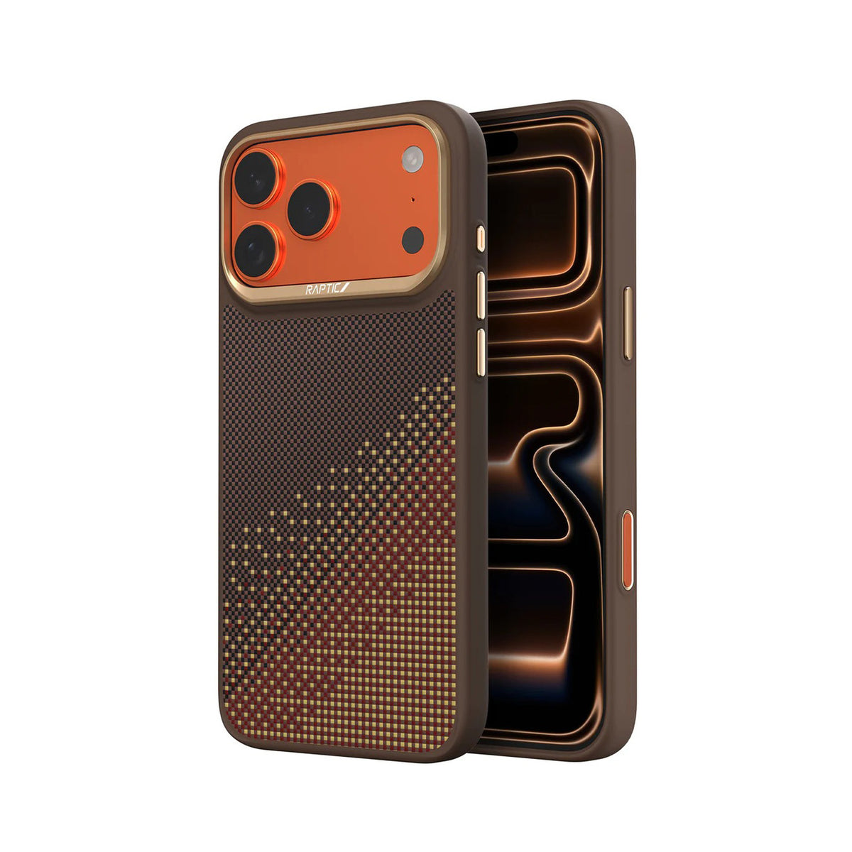 RAPTIC Funda Dual de Fibra de Aramida para iPhone 17 Pro Max/18 Pro Max Compatible con MagSafe, Serenity Amber