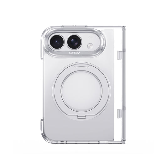 RAPTIC Funda Air Stand para iPhone Duo Compatible con MagSafe, Transparente