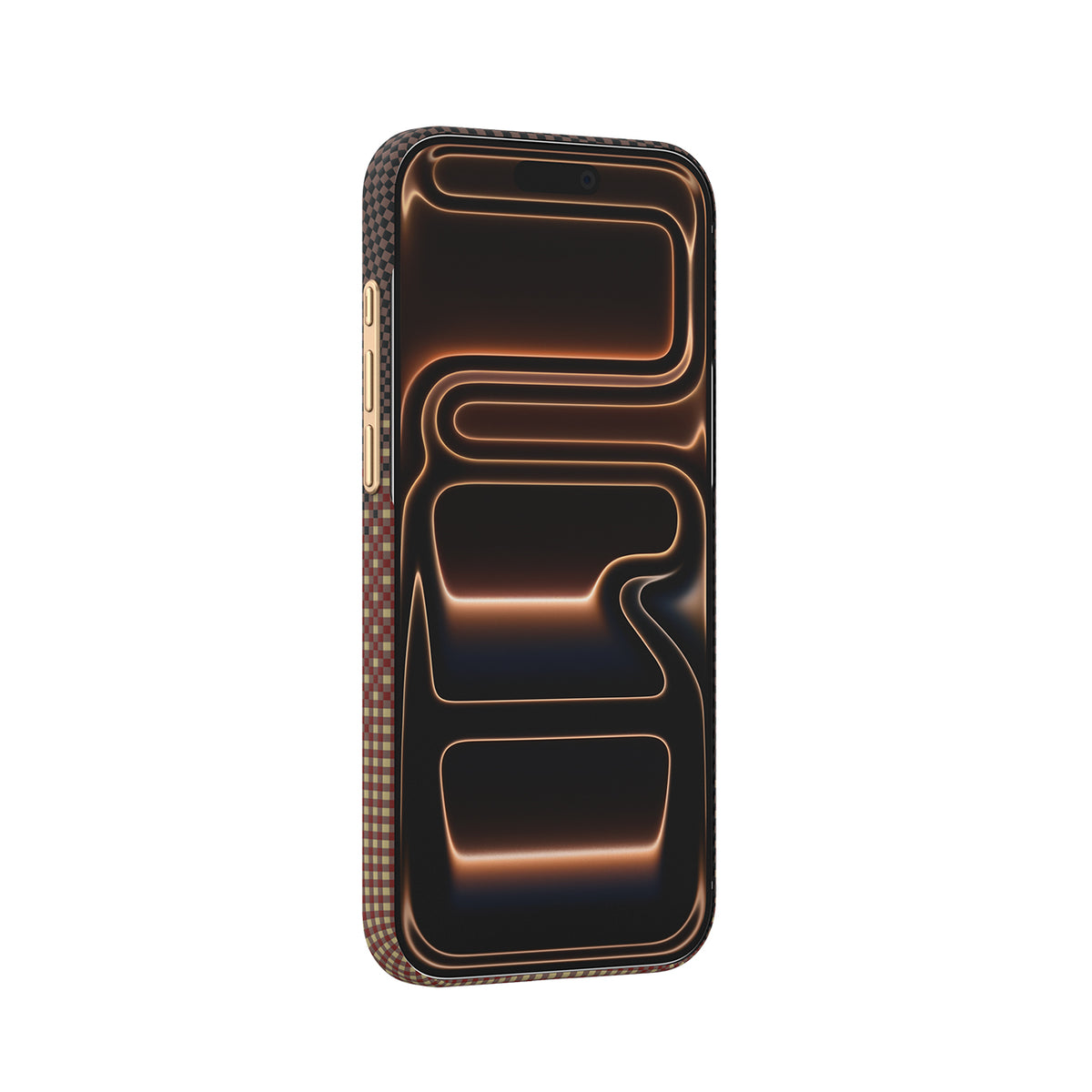 RAPTIC Funda Skin de Fibra de Aramida para iPhone 18 Pro Compatible con MagSafe, Serenity Amber