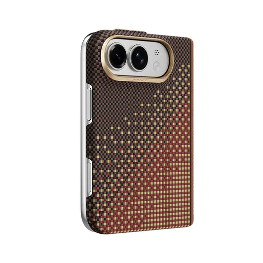 RAPTIC Funda Skin-Pro de Fibra de Aramida para iPhone Duo Compatible con MagSafe, Ámbar