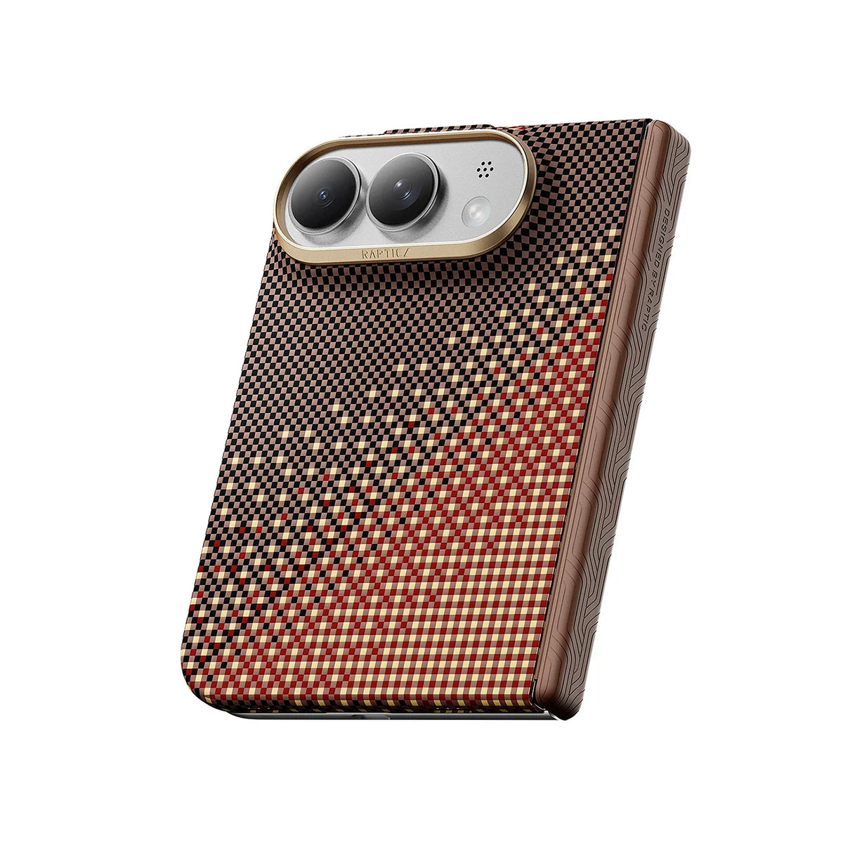 RAPTIC Funda Skin-Pro de Fibra de Aramida para iPhone Duo Compatible con MagSafe, Ámbar