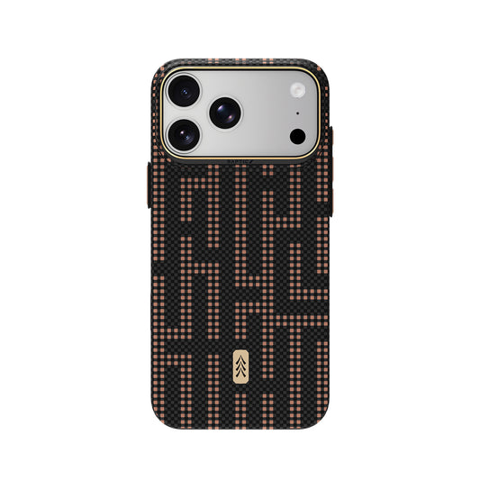 RAPTIC Funda Skin de Fibra de Aramida para iPhone 18 Pro Max Compatible con MagSafe, Grid Valor