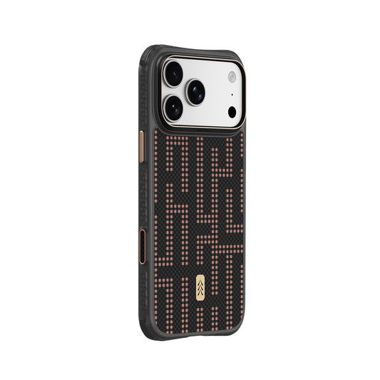 RAPTIC Funda Dual de Fibra de Aramida para iPhone 18 Pro Compatible con MagSafe, Grid Valor