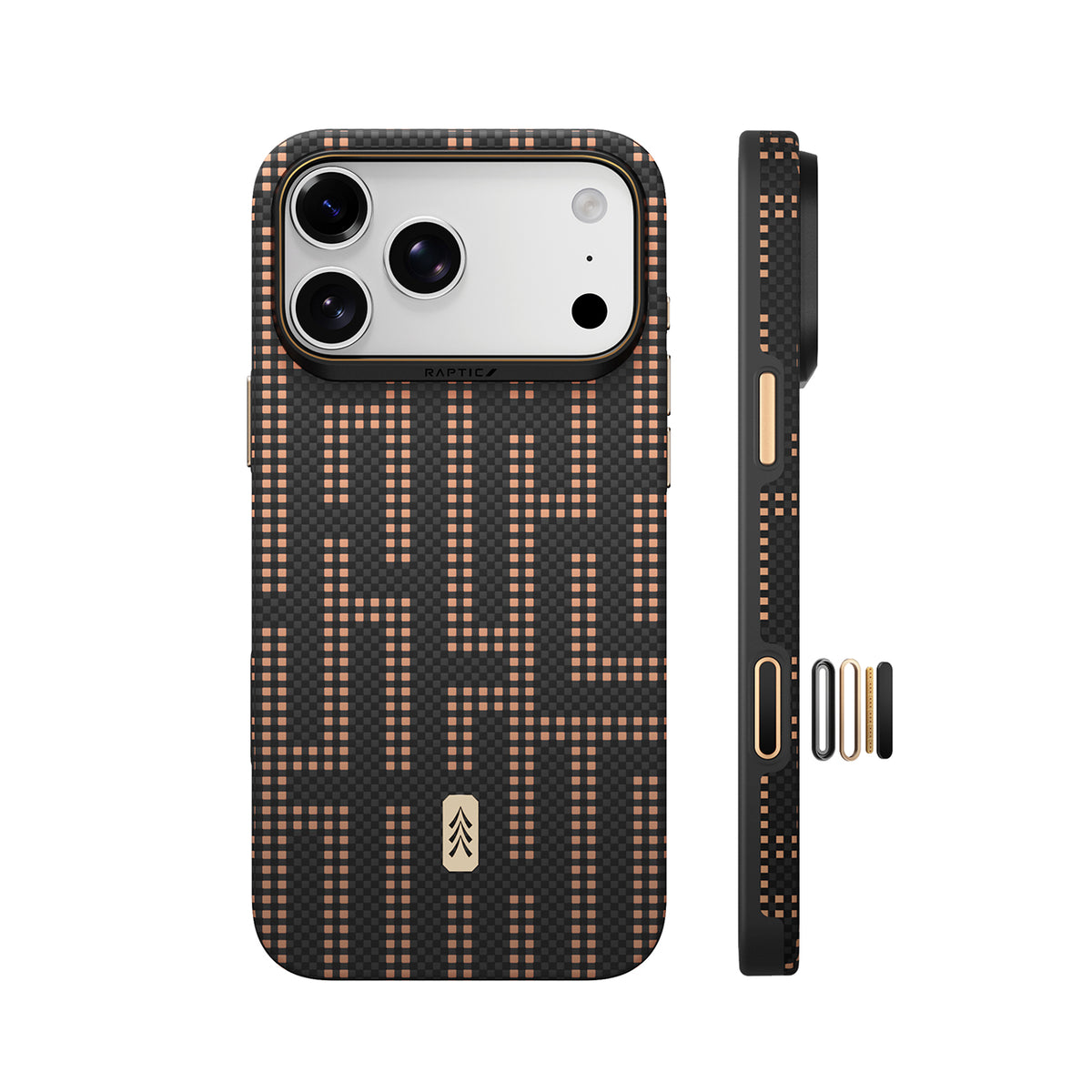 RAPTIC Funda Dual Ultra de Fibra de Aramida para iPhone 18 Pro Max Compatible con MagSafe, Grid Valor