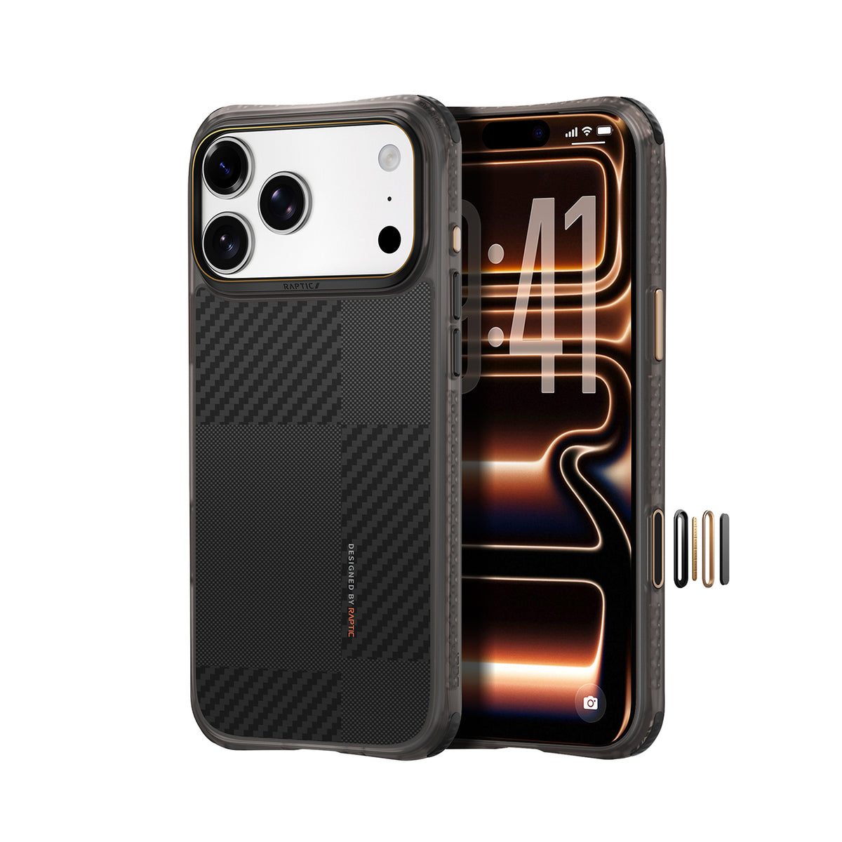 RAPTIC Funda Dual de Fibra de Aramida para iPhone 18 Pro Max Compatible con MagSafe, Mondrian