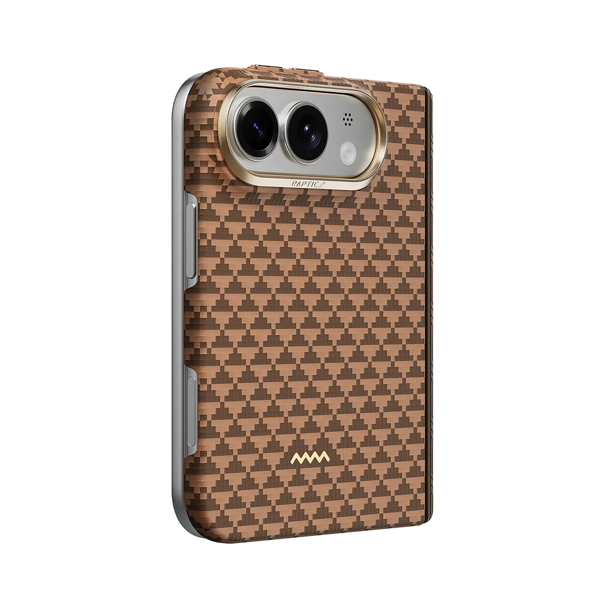 RAPTIC Funda Skin-Pro de Fibra de Aramida para iPhone Duo Compatible con MagSafe, Humble