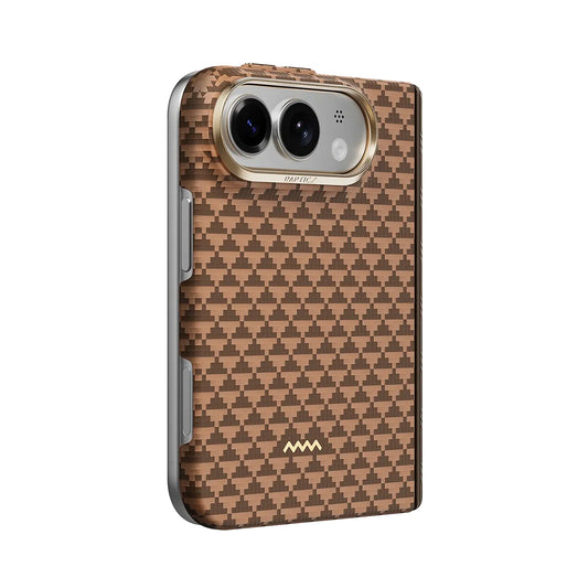 RAPTIC Funda Skin-Pro de Fibra de Aramida para iPhone Duo Compatible con MagSafe, Humble