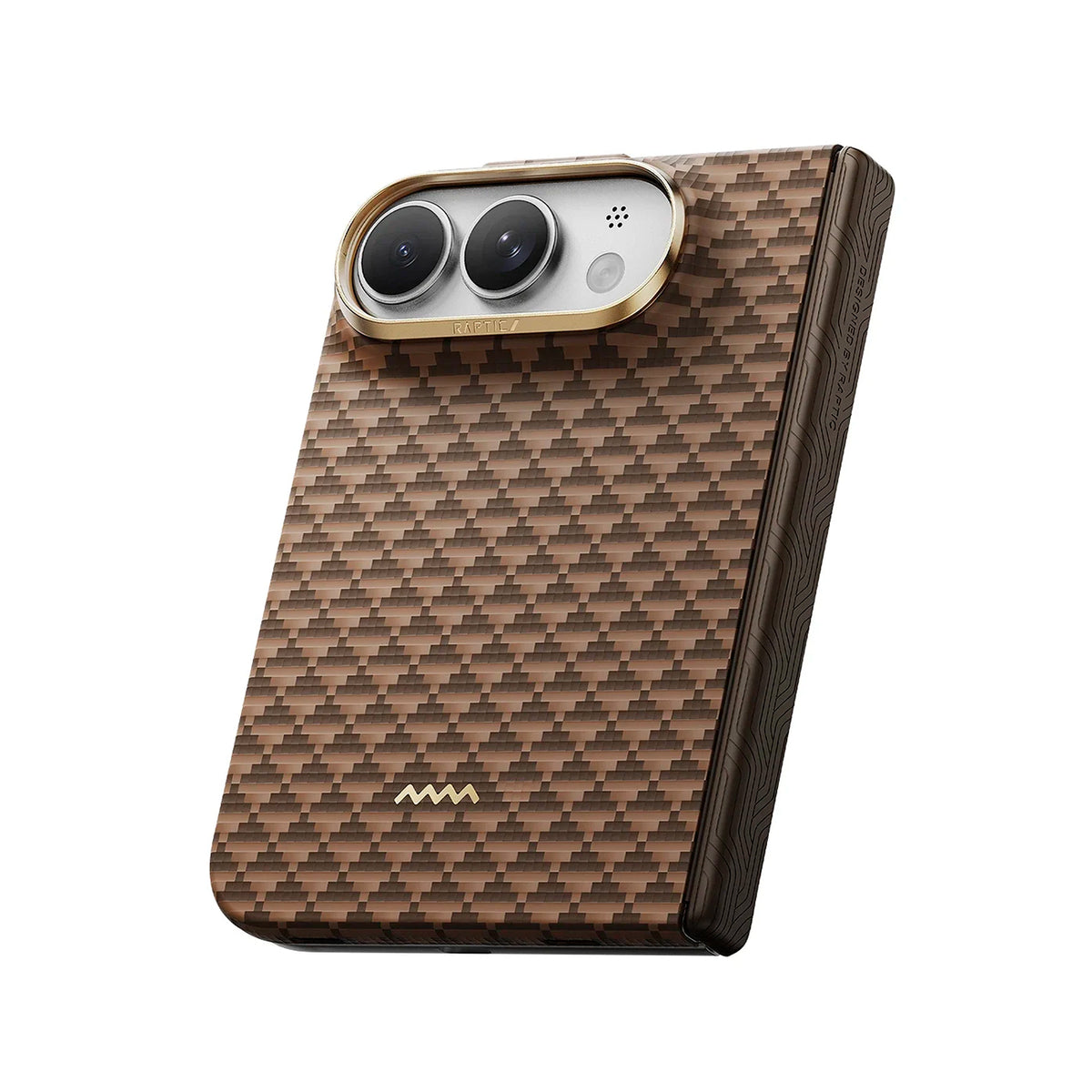RAPTIC Funda Skin-Pro de Fibra de Aramida para iPhone Duo Compatible con MagSafe, Humble