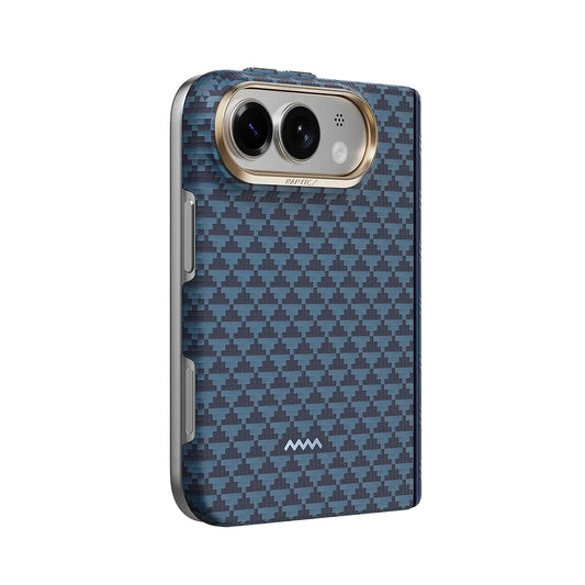 RAPTIC Funda Skin-Pro de Fibra de Aramida para iPhone Duo Compatible con MagSafe, Profundo