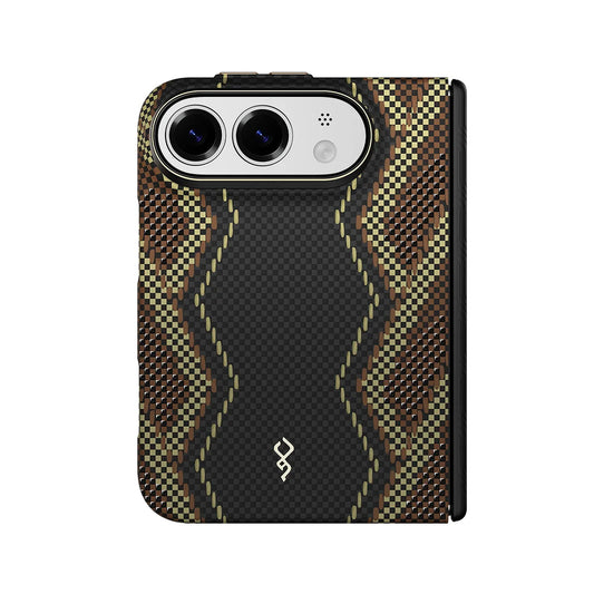 RAPTIC Funda Skin-Pro de Fibra de Aramida para iPhone Duo Compatible con MagSafe, Cetro