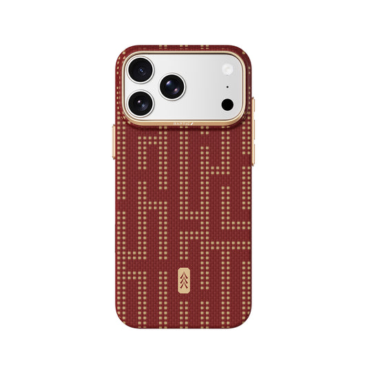 RAPTIC Funda Skin de Fibra de Aramida para iPhone 18 Pro Compatible con MagSafe, Grid Glory