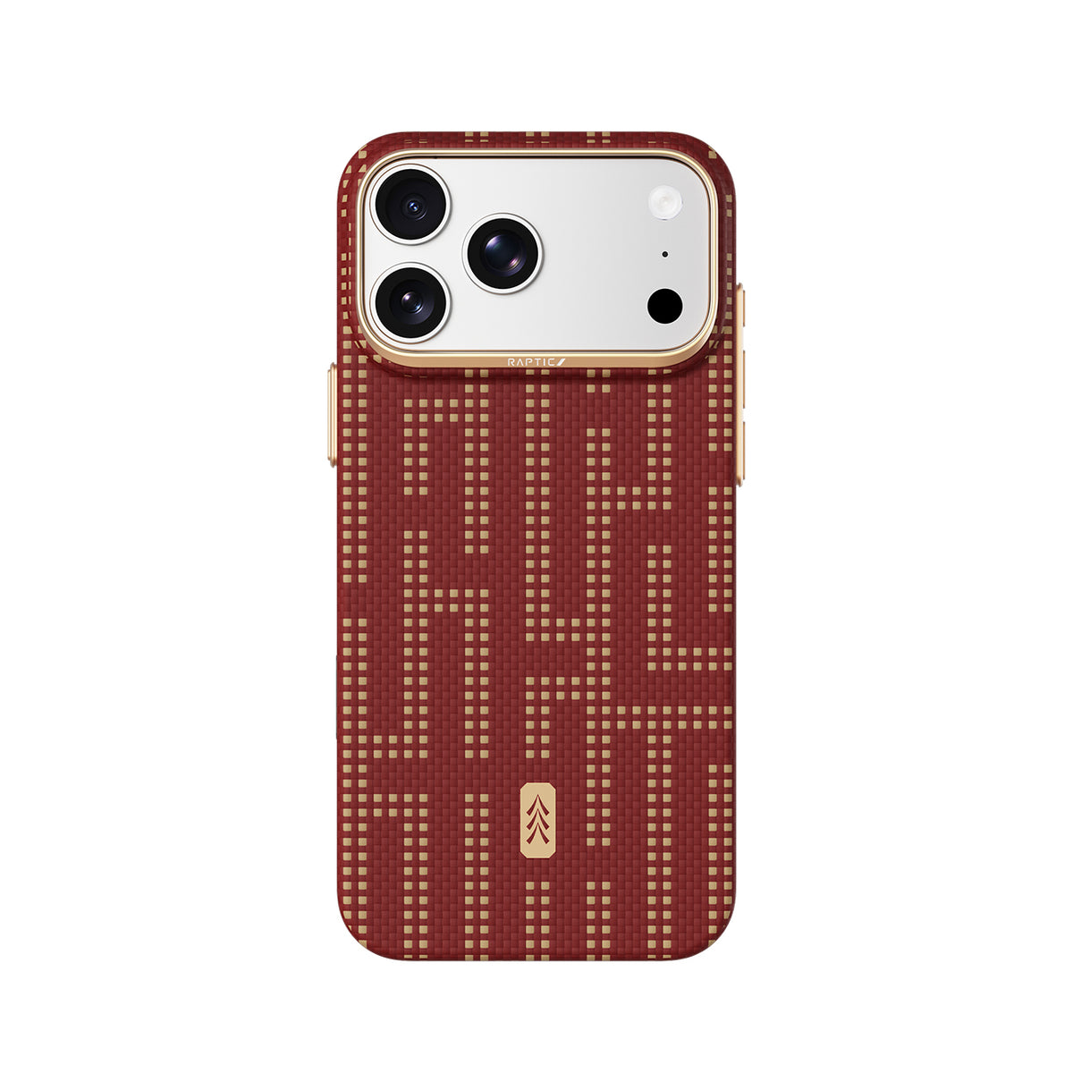 RAPTIC Funda Skin de Fibra de Aramida para iPhone 18 Pro Max Compatible con MagSafe, Grid Glory