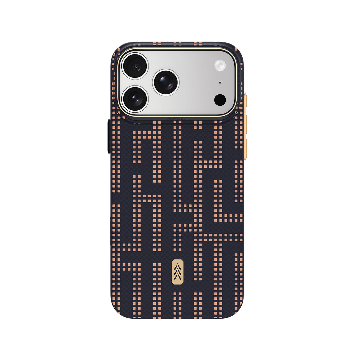 RAPTIC Funda Skin de Fibra de Aramida para iPhone 18 Pro Max Compatible con MagSafe, Grid Wisdom