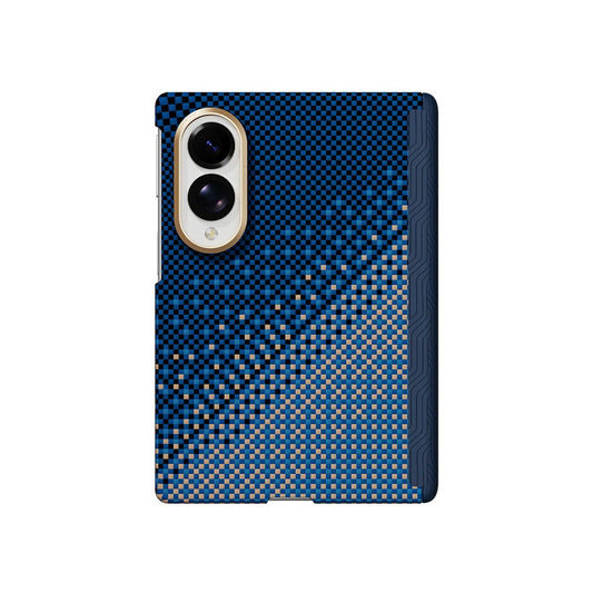 RAPTIC Funda Skin-Pro de Fibra de Aramida para Galaxy Z Fold 8 con Anillo Magnético, Serenity Emerald