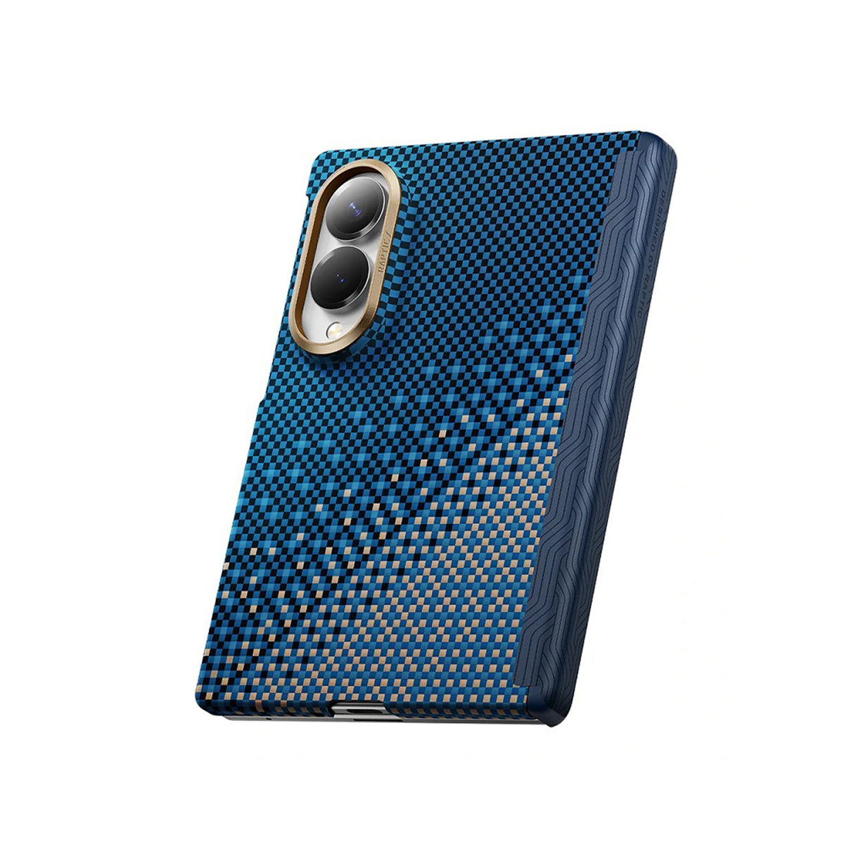 RAPTIC Funda Skin-Pro de Fibra de Aramida para Galaxy Z Fold 8 con Anillo Magnético, Serenity Emerald