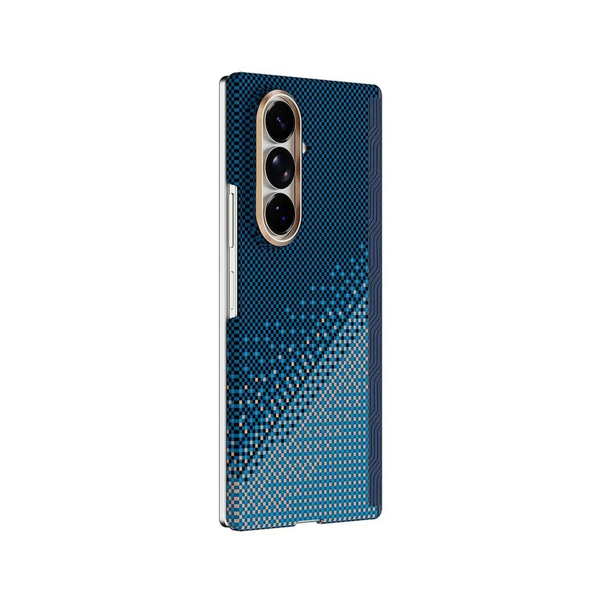 RAPTIC Funda Skin-Pro de Fibra de Aramida para Galaxy Z Fold 8 Ultra con Anillo Magnético, Serenity Emerald