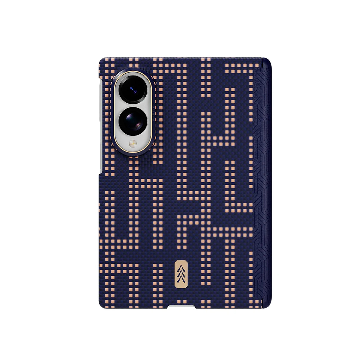 RAPTIC Funda Skin-Pro de Fibra de Aramida para Galaxy Z Fold 8 con Anillo Magnético, Grid Wisdom