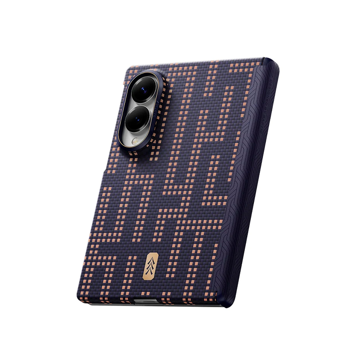 RAPTIC Funda Skin-Pro de Fibra de Aramida para Galaxy Z Fold 8 con Anillo Magnético, Grid Wisdom