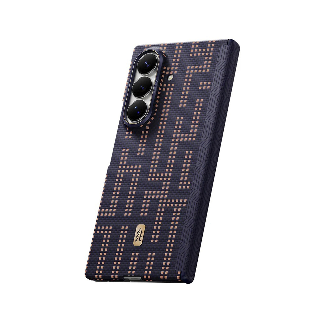 RAPTIC Funda Skin-Pro de Fibra de Aramida para Galaxy Z Fold 8 Ultra con Anillo Magnético, Grid Wisdom