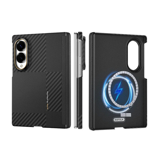 RAPTIC Funda Skin-Pro de Fibra de Aramida para Galaxy Z Fold 8 con Anillo Magnético, Mondrian