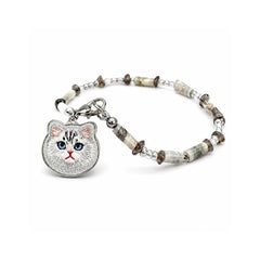 NIMMY Friends Correa de Muñeca Universal para Móvil Lucky Fashion Series, Grey Crystal Chinchilla