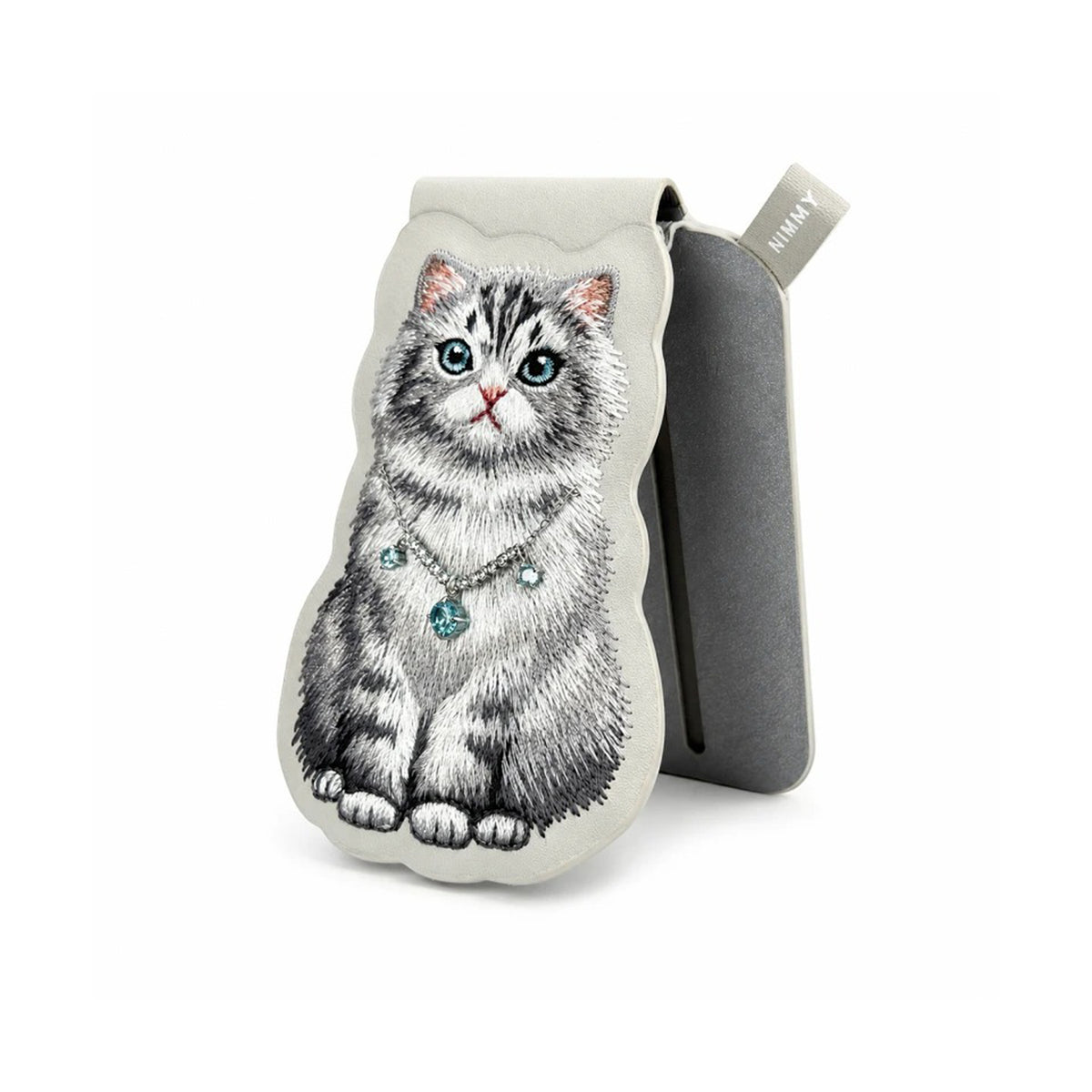 NIMMY Friends Tarjetero Magnético Lucky Fashion Series, Gray Chinchilla