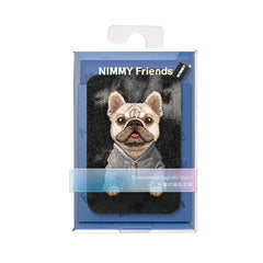 NIMMY Friends Tarjetero Magnético Gentle Pets Series, Black French Bulldog